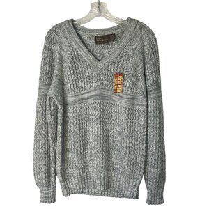 Brian MacNeil Sportswear Cable Knit Sweater‎ Mens Medium Gray New